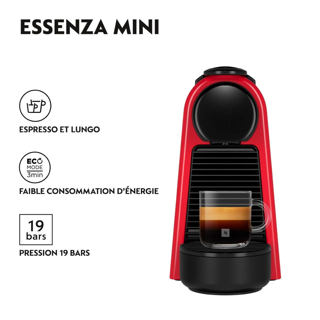 Machine à Café Rouge Rubis | 19 Bars | Expresso & Lungo | Toriva
