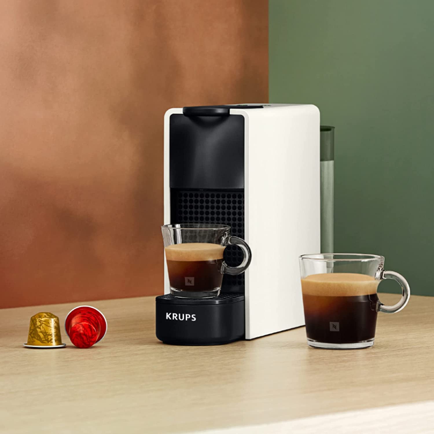 Cafetière Manuelle 0,6 L Noir & Blanc | Capsules | Toriva