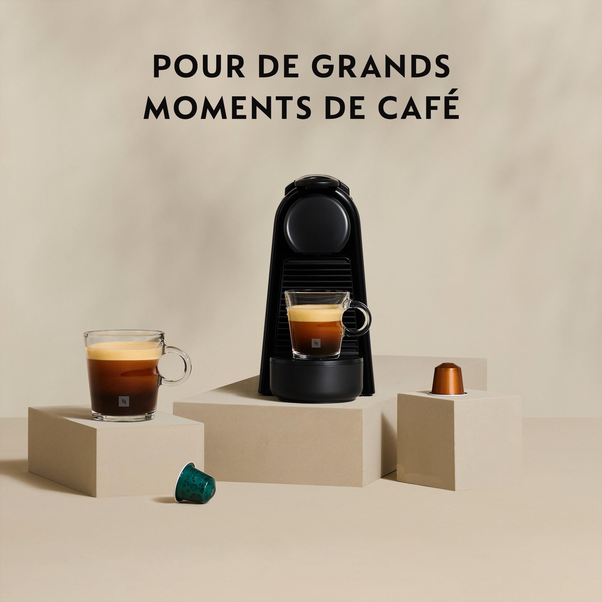 Machine à Café Capsules Noir Mat | 19 Bars | Kit Bienvenue | Toriva