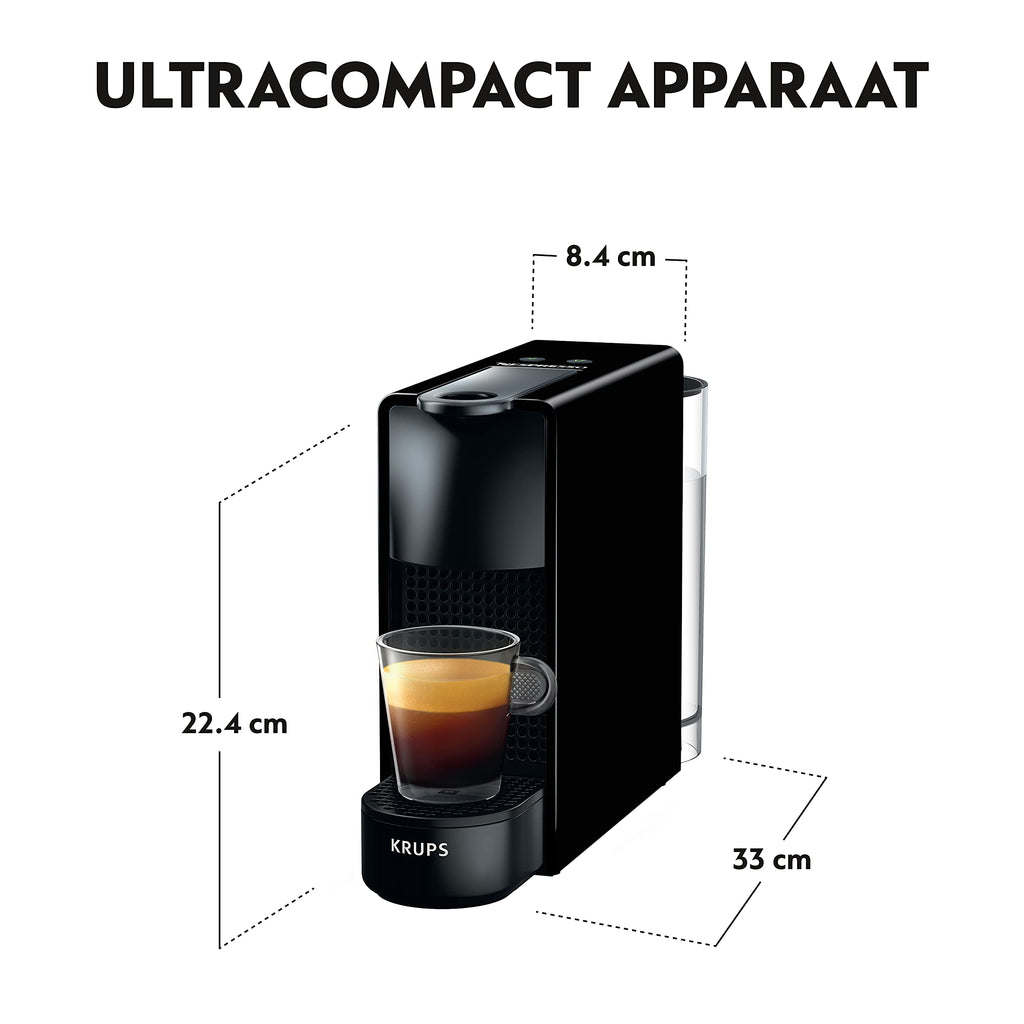 Cafetière à Capsules Noire | Expresso & Lungo | Compacte | Toriva