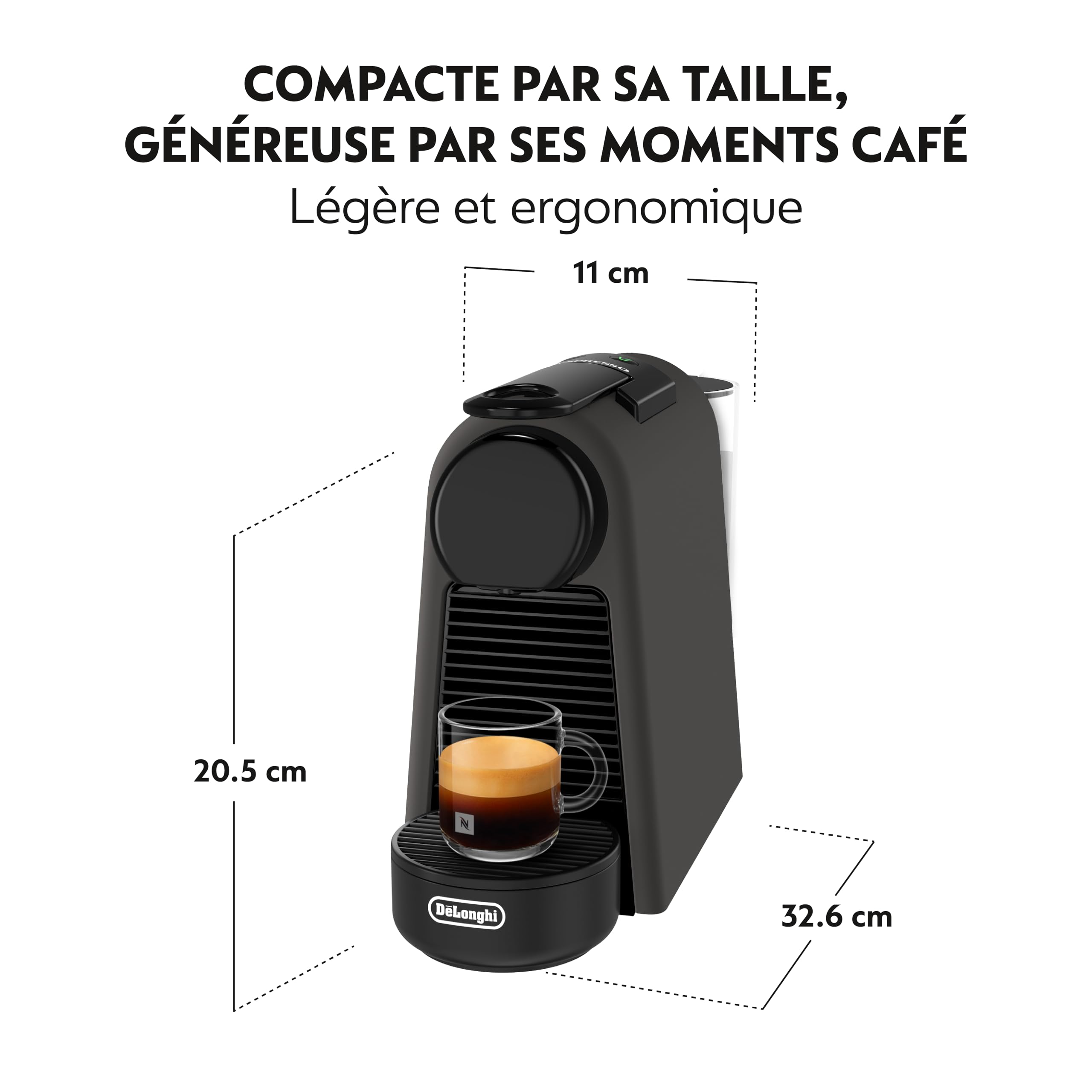 Machine à Café Capsules Noir Mat | 19 Bars | Kit Bienvenue | Toriva